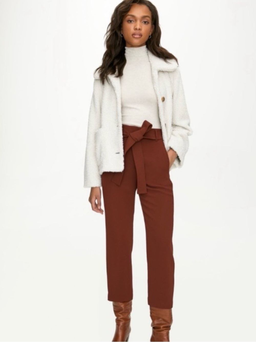 Wilfred Tie Front Pants Size 12 High Waist Crepe